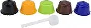 5Pcs Reusable Coffee Pod 50ml Refillable Coffee Capsule with Spoon Convenient to Use for