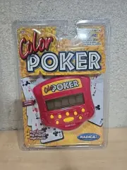 Vintage 1999 Radica Color Poker Handheld Electronic Vegas Card Travel Game NEW