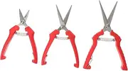 Parliky 3 Pcs Pruning Scissors Ergonomic Garden Shears with Blades Lightweight Trimmer for Effortless Gardening Includes for Branches and Flowers