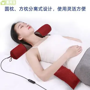 頸椎枕加熱按摩護頸枕頭失眠枕家用富貴包艾草蕎麥殼單人枕芯成人