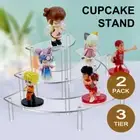3 Tier Cupcake Stand Riser Half Moon Perfume Dessert Display Stand Tower Holder