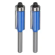 2pcs Flush Trim Router Bit 1/2" Shank 1/2" Dia for Woodworking Blue