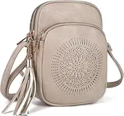 [GLITZALL] Crossbody Bag, Small Shoulder Bags with Multiple Pockets, Tassel Crossbody Bag, Hollowed Out Women's Phone Bags, Fashion