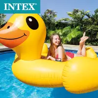 在飛比找蝦皮商城精選優惠-新品正品美國INTEX 大黃鴨坐騎兒童水上充氣床浮排成人游泳