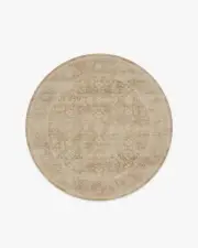 185' Round | Machine Washable Runner Rug | Kid & Pet Friendly | Indoor Rug | Ophelia Warm Natural Rug | Ruggable
