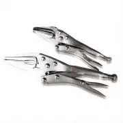 Set of 2 Needle Nose Self-Adjusting Locking Pliers 7 inch 9 inch Clamps Set