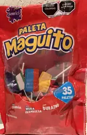2-Pk Sonrics Paleta Maguito Sabores 35pzs Gudu Pop Maguito Flavors
