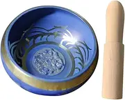 HAMPPLIES 1 Set Creative Nepal Singing Bowl for Meditation Relaxation Unique Handmade Music Bowl with Stick for Yoga Healing and