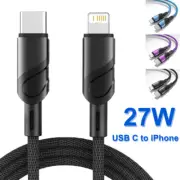 PD 27W Type C USB C to iPhone 14 13 12 11 Pro Fast Charging Charger Cable Cord