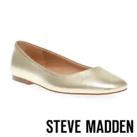 在飛比找Yahoo奇摩購物中心優惠-STEVE MADDEN-IRYNA 皮革平底娃娃鞋-金色