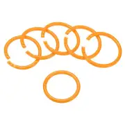 2" OD 1.6" ID Loose Leaf Rings Binder Ring Plastic Book O Rings, Orange 50pcs