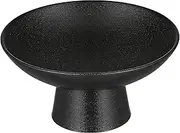 KOCKSHION Refreshment Tray Ceramics Style Porcelain Tray Snack Bowl with Dip Snacks Holder Decorative Dessert Bowls Appetizer Plate Tableware Snack Dish Soy Sauce Dish Retro Black re-usable