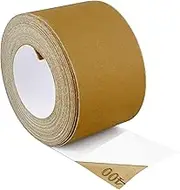 Adhesive Sticky Back 400-Grit Sandpaper Roll 2-3/4in x 20 Yards Aluminum Oxide Golden Yellow Longboard Dura PSA