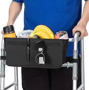 JOYTUTUS Walker Basket for Folding Walker, Basket for Walkers for Seniors,Rollator Walkers Storage Bag, Can be Installed Outside or Inside of Walker