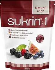 Sukrin:1 - All Natural Sugar Substitute With Erythritol & Stevia, Zero Calorie Sweetener For Keto & Low Carb Diets, 500 g