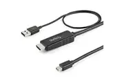 StarTech.com 6ft (2m) HDMI to Mini DisplayPort Cable 4K 30Hz - Active HDMI to mDP Adapter Cable with Audio - USB Powered - Video