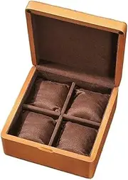 Watch Display Box Handmade Wooden Watch Collection Box Watch Storage Box, 4 Watch Slots Watch Storage Box Watch Cases for Men (Color : B) FANDIAO