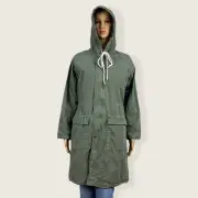 NEW Lucky Brand Army Palm Green Hooded Utility Coat Jacket LARGE Cotton Twill