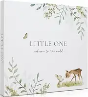 ZICOTO Keepsake Baby Memory Book for Boys & Girls – Timeless First 5 Year Photo Album Gender Neutral Woodland Journal Scrapbook - A Milestone to Record Every Event from Birth Age soft woodland