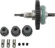 RC Car Differential Gear Set High Performance Steel Durable 54T Differential Assembly with 15T 17T 19T Motor Gears for Slash 4x4 1/10 RC Car Upgrade Parts