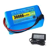 24V 30Ah 7S3P Electric Li-ion Battery Pack Bicycle Charger 30000mAh Battery