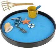 1 Set Ocean Sand Table Decoration Desk Accessories Set Office Decor Blue Decor Mini Nautical Ornaments Meditation Zen Garden Mini Zen Ocean Sea Life Mini Sandbox Zen Garden Decor