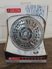 Delta 75899 8-Spray Patterns 1.75 GPM 6" Wall Mount Fixed Shower Head, Chrome.