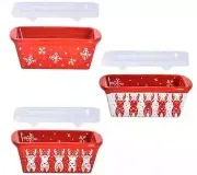 Temp-tations Set of (3) 14-oz Mini Loaf Pans with Gift Boxes - Reindeer k69234 -