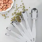 13-Piece Measuring Cups and Spoons Set, Premium 304 Stainless Steel, Kitchen Measuring Set for Baking & Cooking
