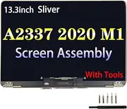 Screen Replacement for MacBook Air 13.3" A2337 2020 Year EMC 3598 Retina Full LCD Display Assembly 2560x1600 (Silver)