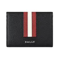 在飛比找momo購物網優惠-【BALLY】BALLY TALDER銀字LOGO牛皮6卡對