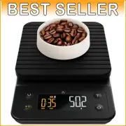 Premium 0.1g Digital Coffee Scale with Timer - Dishwasher-Safe & Durable Design