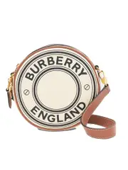 Burberry Logo Graphic Canvas and Leather Louise Bag