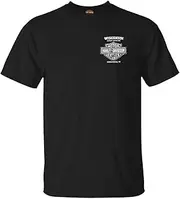 [HARLEY-DAVIDSON] Men's Lightning Crest Crew-Neck Short Sleeve Cotton T-Shirt