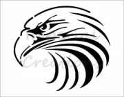 EAGLE Head Bald Large Bird 8.5 x 11 Stencil 20 Mil Plastic Sheet NEW S384