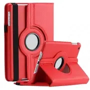 For Samsung Galaxy Tab A7 Lite 8.7 2021 Cover, Tab SM-T220 / T225 Leather Smart 360 Rotate Flip Stand Case Cover (Red)