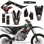 Custom MX Decal Kit Kawasaki KXF 250 450 19-21 BONES BLACK