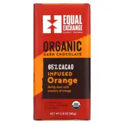 Organic Dark Chocolate, Infused Orange, 65% Cacao, 2.8 oz (80 g)