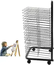Art Rack for Kids,Art Drying Rack,Mobile Metal Rack 25 Shelves,Art Studio Organization and Storage,Space-Saving Shelves