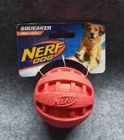 Nerf Dog - Squeaker Rubber Ball Dog Toy~ Small ~ Red