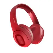 Bluetooth 5.0 Wireless Headphones Over-Ear Earphone 85H Playtime - Red