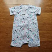 Bonds Baby Size 2 White Stardust Zip Romper Wondersuit BNWT