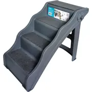 M-Pets 4-Steps 58x50cm Foldable Pet Steps Indoor Stairs/Portable Ladder Grey