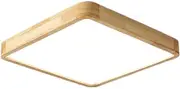 TONFON Modern LED Metal Ceiling Lamp Wooden Flush Mount Ceiling Light Modern Acrylic Ceiling Light Fixture for Living Room Bedroom Dining Room Kitchen Study Room Corridor Chandelier(Square30cm)