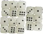 ERINGOGO 18pcs Glowing Dice Six Sided Acrylic Tabletop Game Dice for Party Board Games Luminous with Easy to Read Numbers Glows Hours Dark