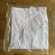 Anti Social Social Club ASSC Rainbow Logo Thai Dye White Hoodie New In Bag XL