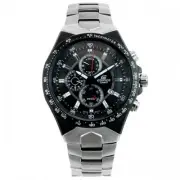CASIO EDIFICE Men EF-534D-1A Black Dial 3subdial Stainless Steel Band