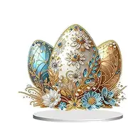 Tabletop Painting, Eggs Decor, Double Sided Stand Painting, Gem Painting Craft, Tabletop Decor Rhinestone Desk Placement Double-Sided Stand-Up Craft Gem Painting Kid-Friendly Enhances Creativity