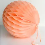 Peach Paper Honeycomb Ball