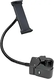 Gooseneck Cellphone Tablet Clip 360 Degree Phone Clip Holder Easy to Install Gooseneck Tablet PC Stand for Indoor Bicycles, for 15cm to 25cm